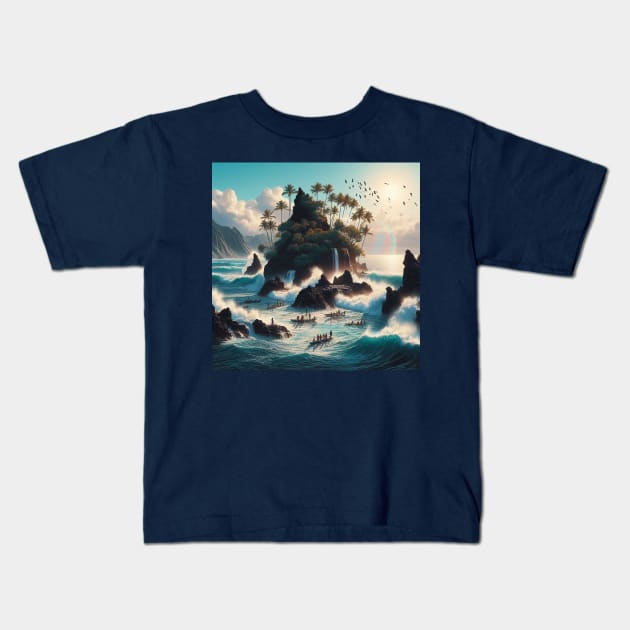 Historical Hawaii . Kids T-Shirt by Canadaman99